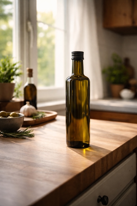 oliwa na blacie kuchennym